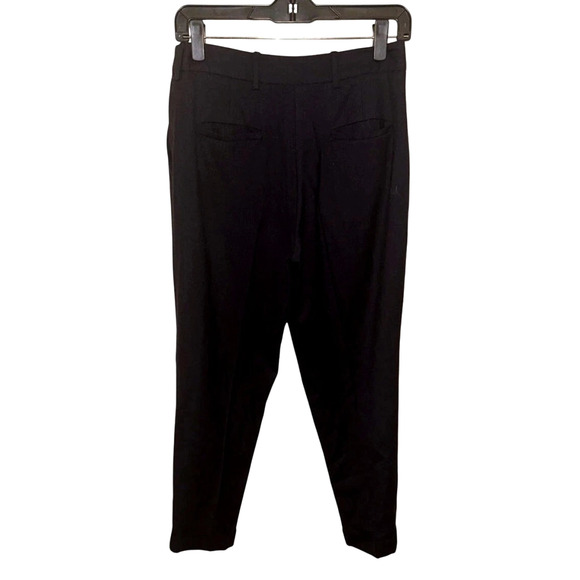 NEW! Nili Lotan 8 WOOL Dress Pants $495 High Rise Straight Leg Cropped Black - Picture 5 of 14